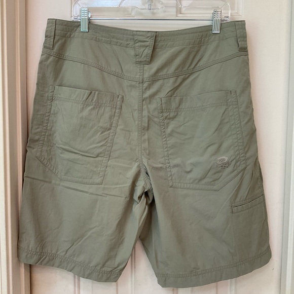 Mountain Hardwear Shorts, Sage Green, Zip Front, Side Pockets, Belt Loops, Sz 36 - Picture 6 of 13